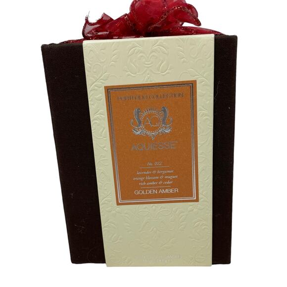 Aquiesse Portfolio Collection Golden Amber Soy Candle Discontinued RARE Gift Box - Picture 13 of 14
